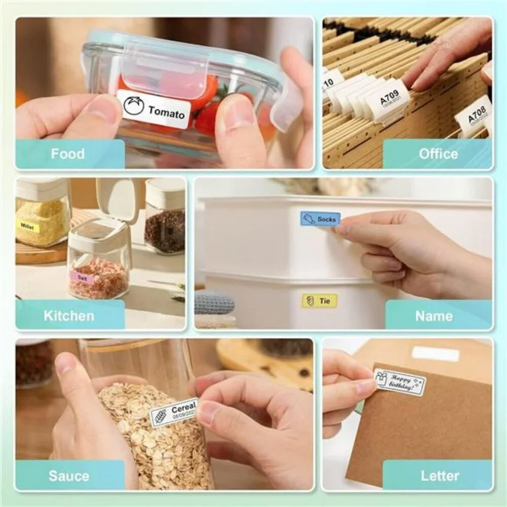 Label Maker Machine with Tape P21 Bluetooth Label Printer Wireless Mini Label